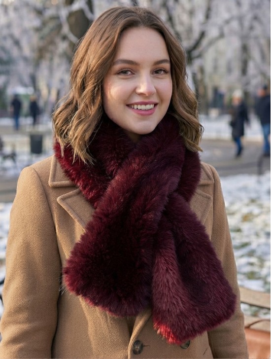 Faux Fur Plush Premium Scarf